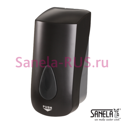 Дозатор жидкого мыла и гелиевой дезинфекции 1л пластик ABS SLDN 06N арт: 72061 Sanela Чехия (фото, схема)