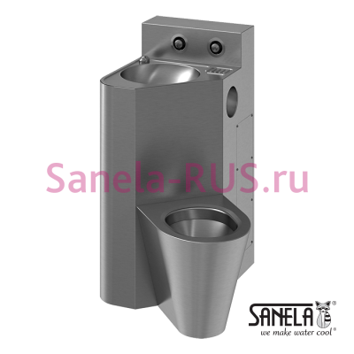 Угловой унитаз направо с умывальником SLWN 18P арт: 94182 Sanela Чехия (фото, схема)