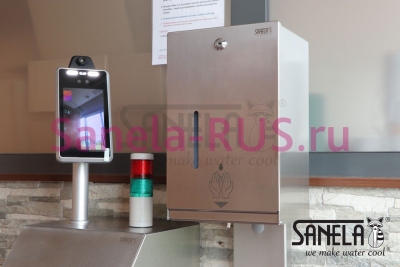 Турникет с термо визуальной камерой и дозатором дезинфекции SLKT 04 арт: 38040 Sanela Чехия (фото, схема)