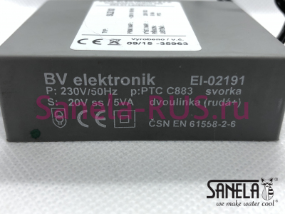 Трансформатор 230/20В пост. SLZ 02 арт: 05020 Sanela Чехия (фото, схема)