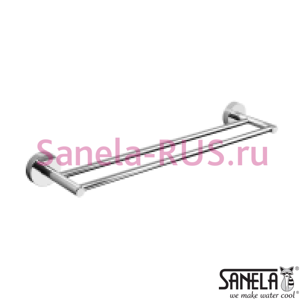 Нержавеющий двойной полотенцедержатель SLZD 11