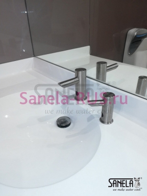 Автоматический нержавеющий дозатор мыла на столешницу 1л 24В SLZN 91E арт: 85911 Sanela Чехия (фото, схема)